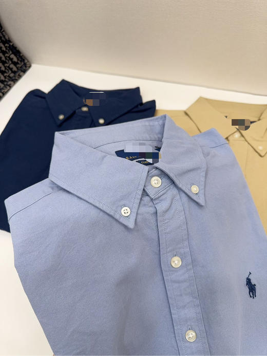 323-3 跑量 极限特惠 小马情侣款 高支精梳棉 纯色 休闲舒适衬衫 商品图9