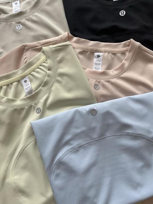 点此购买 LULU露露春夏季华夫格女士速干修身短袖T恤 ss 343095 商品图8