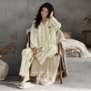 雀说纯棉睡衣女春秋季长袖开衫翻领家居服套装简约休闲可外穿ALW02G412345 商品缩略图1