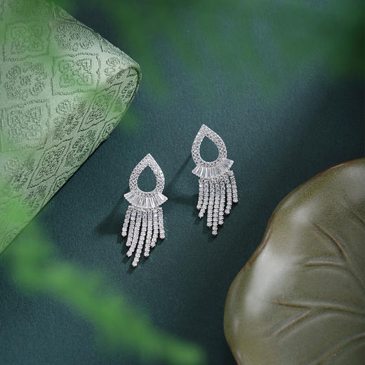 子佩集【明媚之光】银S925耳环【YK01360AA01】时尚孔雀流苏2601 商品图1