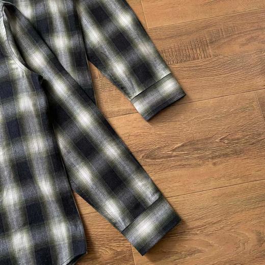 F032341时尚个性春季法兰绒男士休闲通勤衬衣长袖衬衫 商品图3