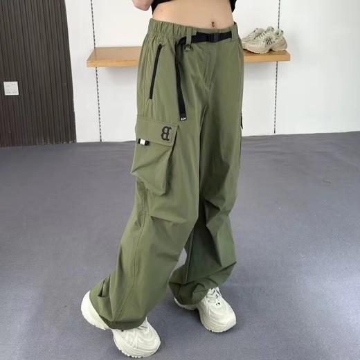 F032307春秋新款男女同款休闲百搭大口袋直筒阔腿长裤 商品图9