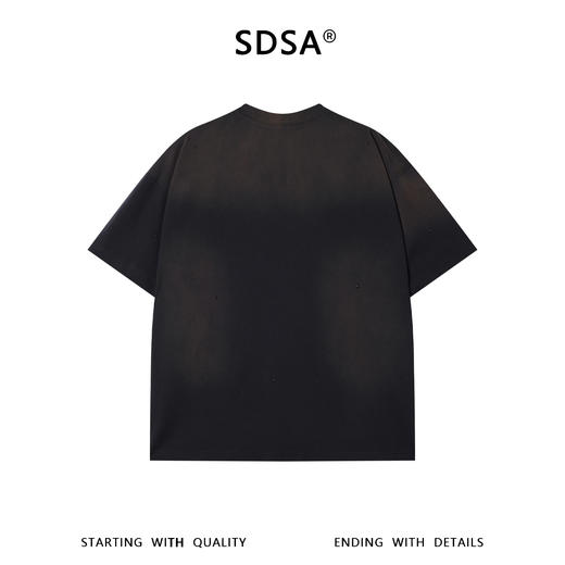 SDSA男装2026新款高贵轻奢美式复古渐变烫钻圆领短袖T恤百搭上衣 商品图4