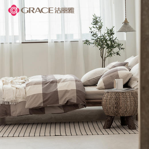 洁丽雅（Grace)印象派.全棉色织水洗棉四件套JLY25702 商品图3