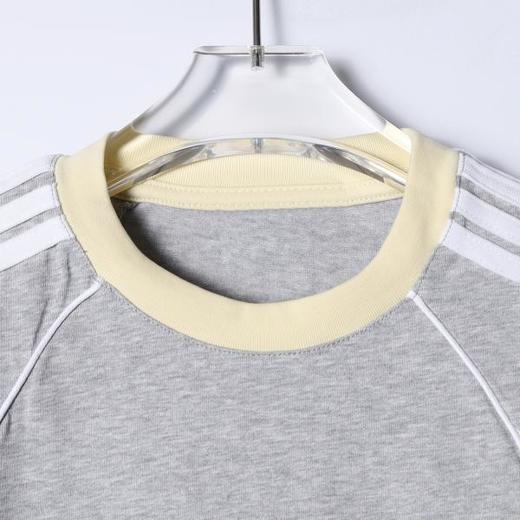 SDSA男装2026新款高贵轻奢复古宽松拼接条纹印花圆领短袖T恤百搭 商品图1