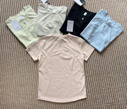 点此购买 LULU露露春夏季华夫格女士速干修身短袖T恤 ss 343095 商品图5