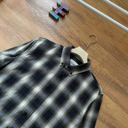 F032341时尚个性春季法兰绒男士休闲通勤衬衣长袖衬衫 商品图7