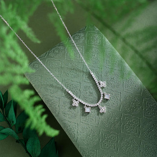 子佩集【四叶静好】银S925套链【XL070227B】项链时尚四叶草2601 商品图1