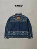 F032309新款男士复古风格海鸥印花拼接牛仔面料夹克外套 商品缩略图7