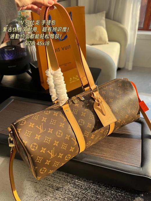 F032357老花帆布大号旅行袋手提斜挎单肩手提包 商品图3