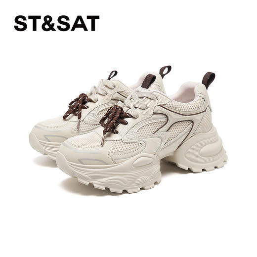 星期六26春新款复古运动网面增高老爹鞋SSE1112028 商品图2