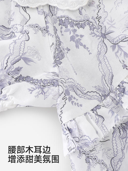 英氏女宝宝连体衣夏季新款短袖哈衣婴儿爬服外出YRHBJ2S033A 商品图4