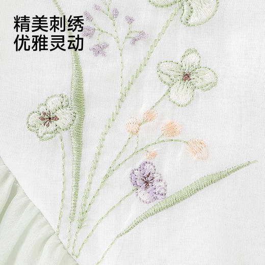 英氏儿童套装夏季女童背心裤子透气休闲国风套装小宝宝衣服外出 商品图4