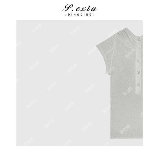 03-4潘依绣丁丁宠粉亚麻通勤日常极简连帽针织衫W660485 商品图2