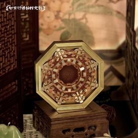 洛阳古墓博物馆木雕铝箔藻井分层冰箱贴文创小礼物河南旅游纪念品
