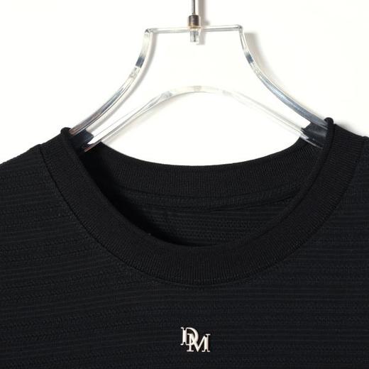 26605SDSA男装2026新款轻奢极简风横纹金属字母设计圆领短袖T恤百搭 商品图4