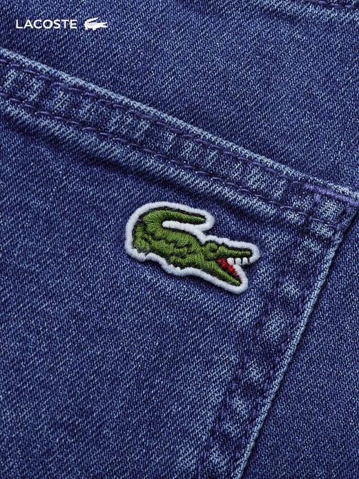 【9.5折】5楼法国鳄鱼LACOSTE女装26春夏新款简约百搭直筒牛仔裤|HF0683-98-3GF吊牌1490折后价1416 商品图2