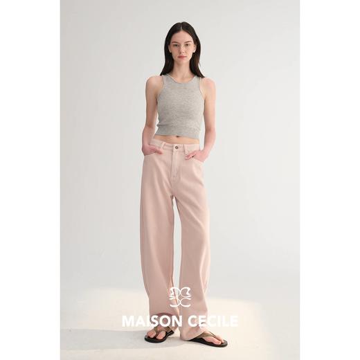 MC 三色|春夏低饱和温柔简约百搭显瘦镰刀牛仔裤MAISON CECILE 商品图3