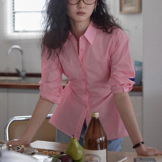 【时尚气质春款衬衫合集】超显瘦收腰掐褶衬衫，大气廓形府绸衬衫，内搭外穿两相宜 商品图2