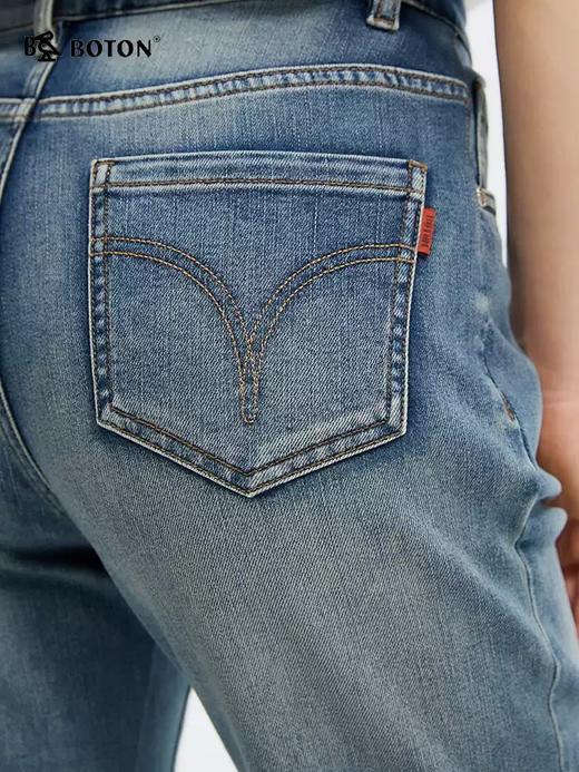 [冰澡泥]波顿夏季女士冰爽九分牛仔裤｜透气舒爽，夏日随行LF666225 商品图2