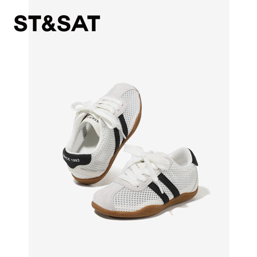 【童鞋】星期六复古校园风网面透气男女童德训鞋SSE2192L6A 商品图2