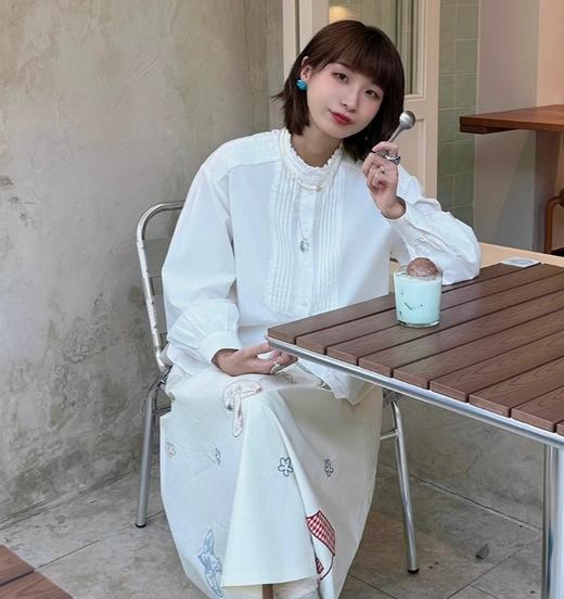 老米优品🎈预售7天！不费力的优雅~《花边领法式风琴褶气质衬衫》春日的优雅浪漫氛围感~ 单穿叠搭都美！ 商品图1