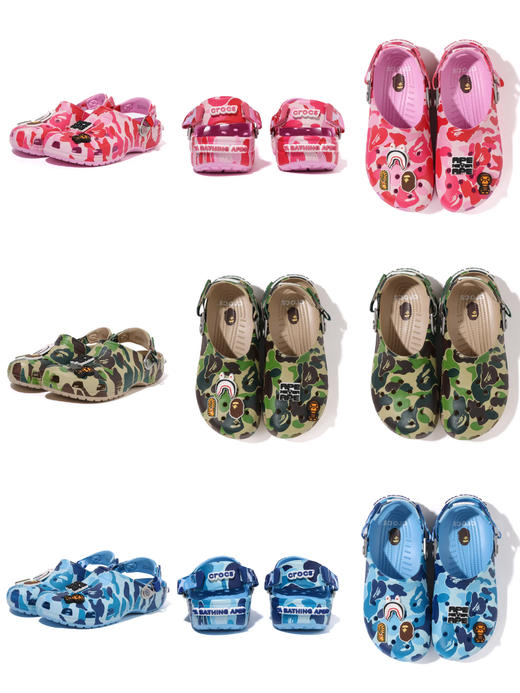 【渠道价】【授权链齐全】CROCS  BAPE卡骆驰联名迷彩洞洞鞋成人款&儿童款拖鞋男女款奥莱仓直发 商品图2