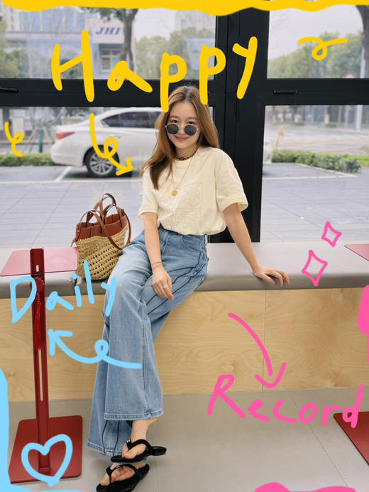 2603406    “绝”侧边立体刺绣🪡 牛仔裤，微阔腿 商品图8