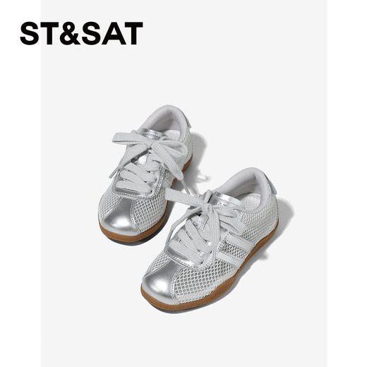 【童鞋】星期六复古校园风网面透气男女童德训鞋SSE2192L6A 商品图4