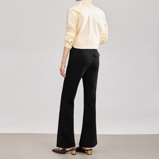 「高货wl」全新升级【铂金会员220/天猫299/差价79】(43505)洛诗琳气质牛奶丝通勤西装裤2026高腰显瘦休闲喇叭裤女 商品图1
