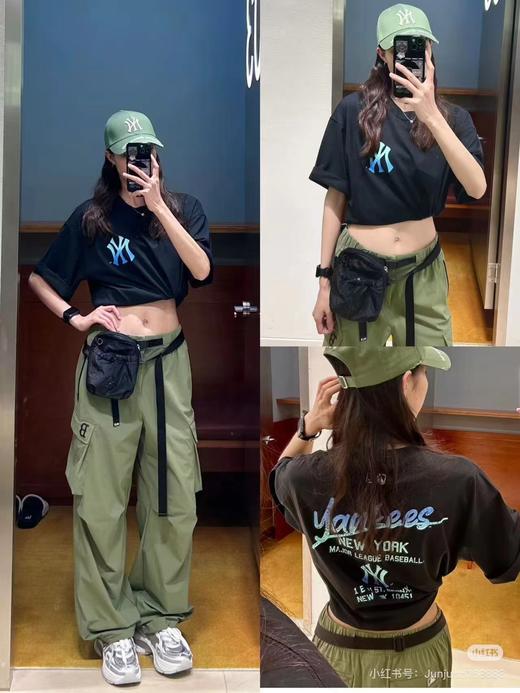 F032307春秋新款男女同款休闲百搭大口袋直筒阔腿长裤 商品图14