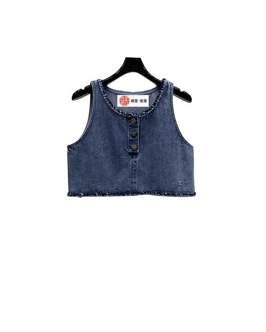 女款编织花边牛仔背心 可配套装la025 商品图0