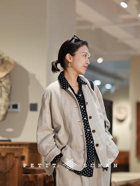 Petit Schan小闪 CLO#1082 Remain unsullied 一尘不染 一千零一夜系列文艺感法国雨露麻短外套