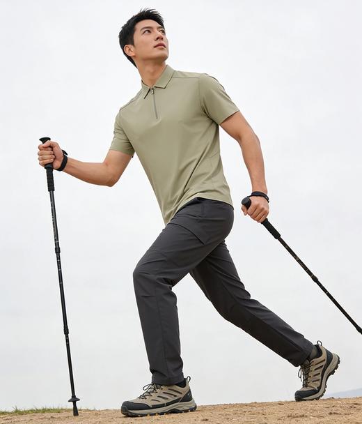 【透气凉感 云感裸肤 10A抑菌】单导半开拉链防晒驱蚊山茶香POLO衫T恤（B57-2608） 商品图2