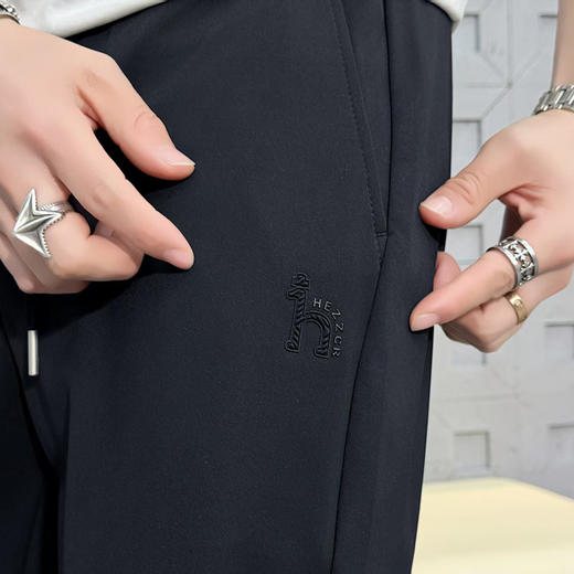 简约纯色长裤修身松紧腰休闲男裤  KDZC-26033 商品图3