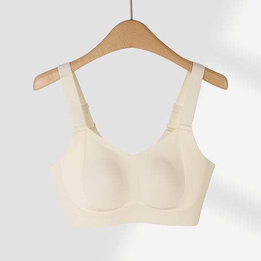 美奈川新款无钢圈中厚杯聚拢小胸收副乳内衣女防下垂防外扩胸罩盈润杯 BRA11496 商品图7