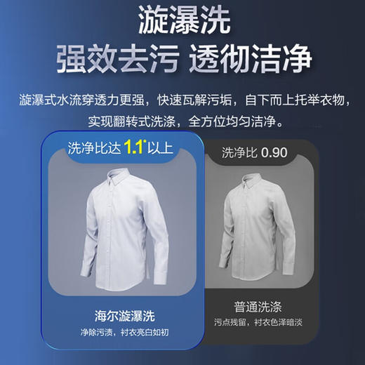 海尔（Haier）波轮洗衣机全自动家用 10公斤大容量   直驱变频 一级能效B53Mate2敲敲洗 商品图3