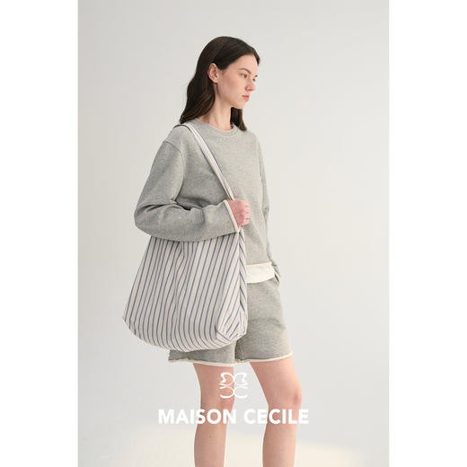 MC两色|高支棉感舒适松弛感休闲懒人卷边运动套装MAISON CECILE 商品图1