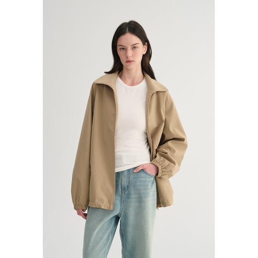 MC两色|山羊绒棉松弛感内里同色廓形翻领夹克外套MAISON CECILE 商品图0