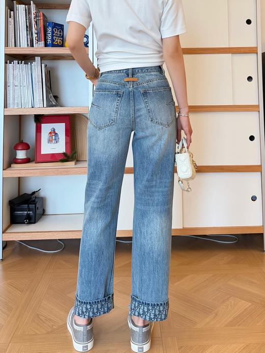 迪奥  最新款26Ss新款卷边老花牛仔裤 商品图1