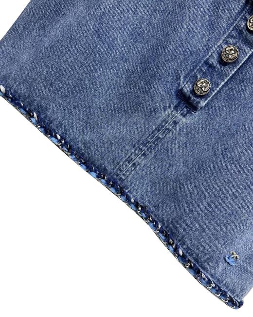 女款编织花边牛仔背心 可配套装la025 商品图2