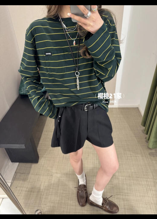 M.M 女款复古条纹长袖T恤 CX258 商品图3