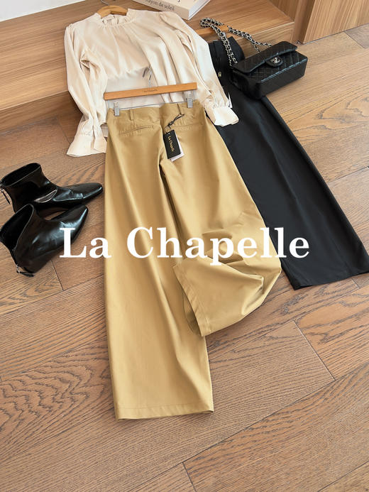 专柜实拍【极简通勤】拉夏贝尔/La Chapelle好穿不易皱！高腰显瘦百搭休闲裤遮胯显瘦长裤 商品图6