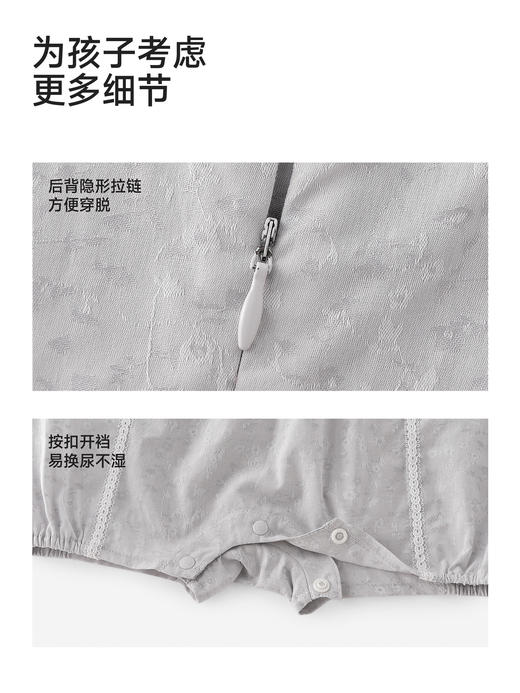 英氏婴儿连体衣夏季纯棉新款女宝短袖哈衣宝宝爬服YRHBJ2S013A 商品图4