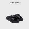 lost in echo2026春夏新款时髦解构口袋交叉厚底增高显瘦沙发拖女 商品缩略图0