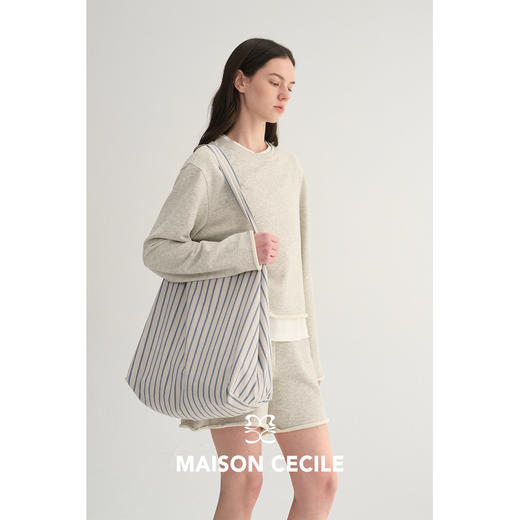 MC两色|高支棉感舒适松弛感休闲懒人卷边运动套装MAISON CECILE 商品图3