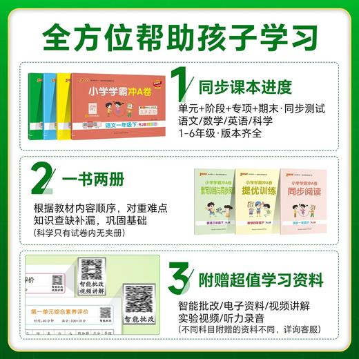 2026小学学霸冲A卷人教版下册同步练习册单元测试卷训练题 商品图2