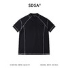 26027SDSA男装2026新款轻奢小众设计缝线半拉链立领短袖T恤百搭上衣 商品缩略图1