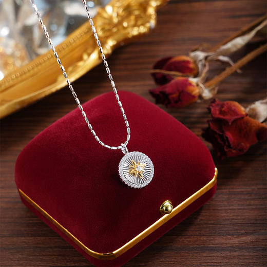 子佩集【幸运星芒】银S925套链【FYL-2102901E】项链时尚镀金八芒星2601 商品图1