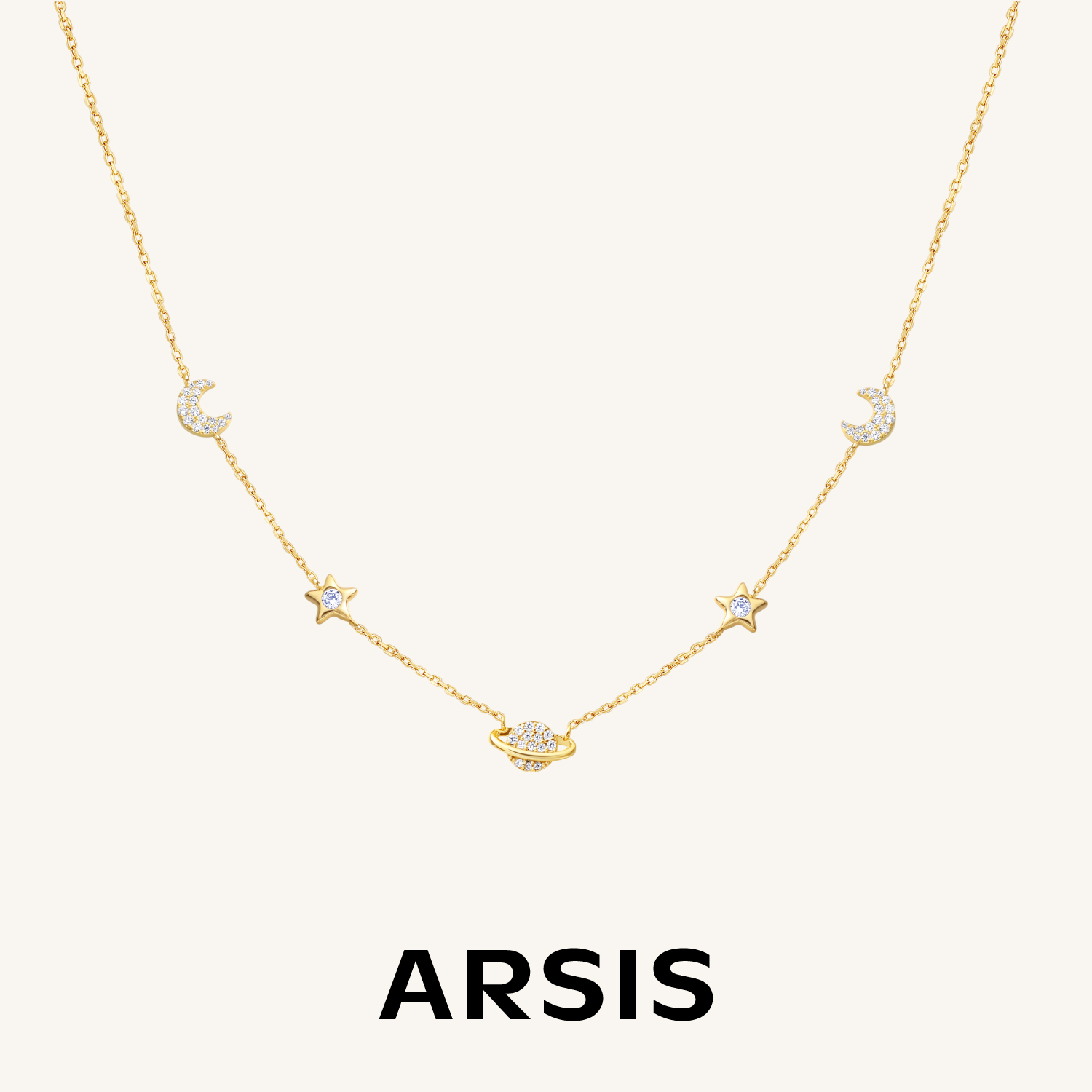 ARSIS｜印记系列 星月微光锁骨链